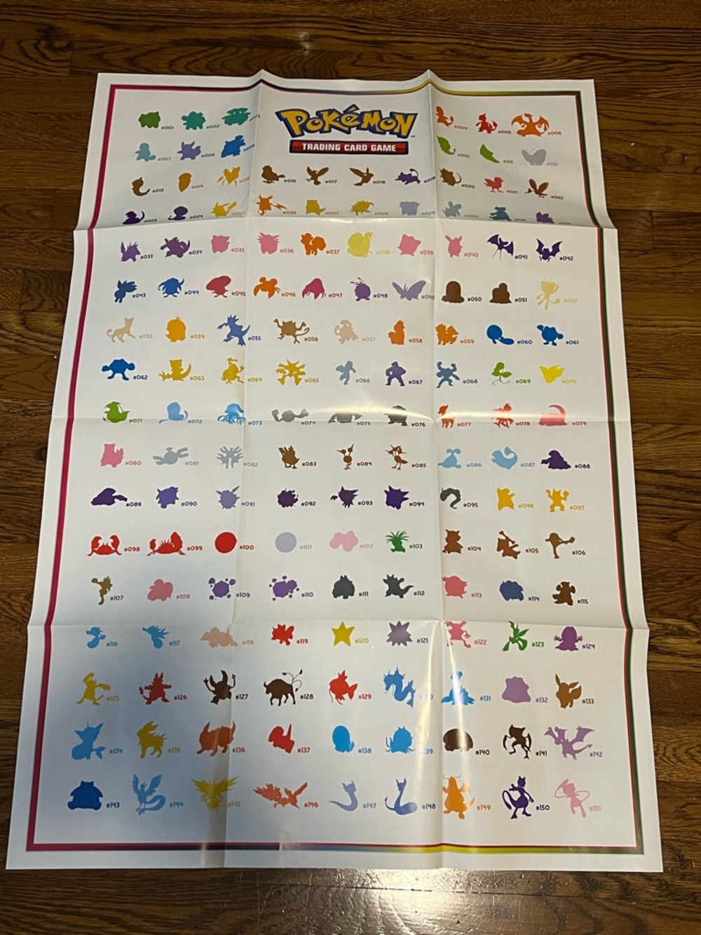 Pokemon Poster Chart - Multicolor Silhouettes
